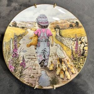 Royal Worcester Decorative Plate “Thursdays Child” 24K Rim By Pam Cooper